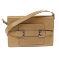 FENDI Shoulder Bag Leather Beige ar9994