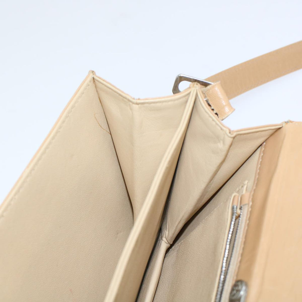 FENDI Shoulder Bag Leather Beige ar9994