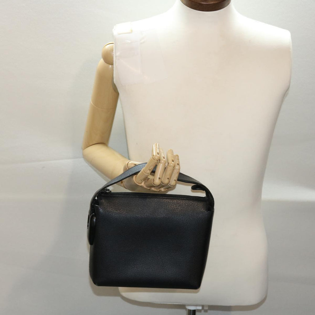 GUCCI Hand Bag Leather Black ar9996
