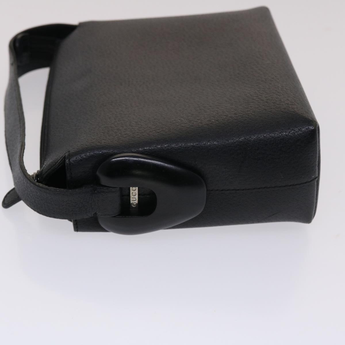 GUCCI Hand Bag Leather Black ar9996