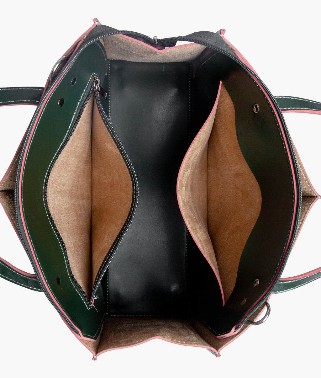 Army green work tote bag