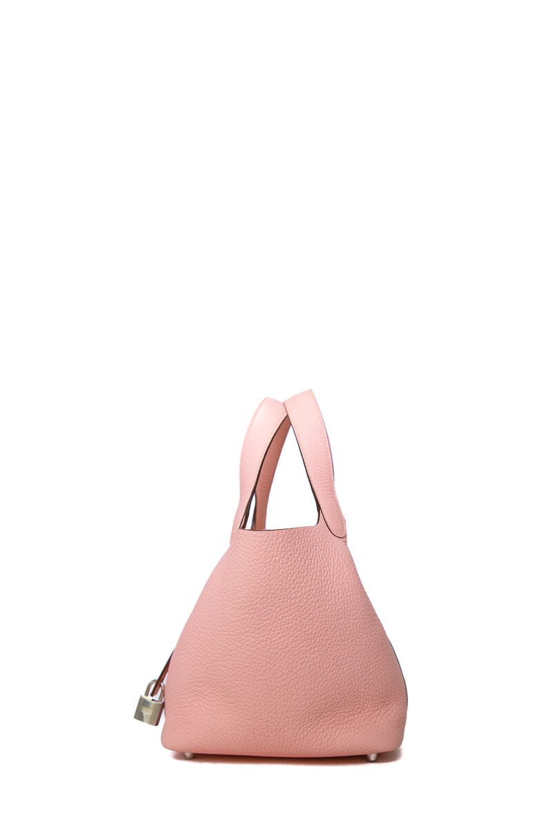HermÃƒÆ’Ã‚Â¨s Pink Sakura Clemence Picotin Lock 18 PHW  Tote