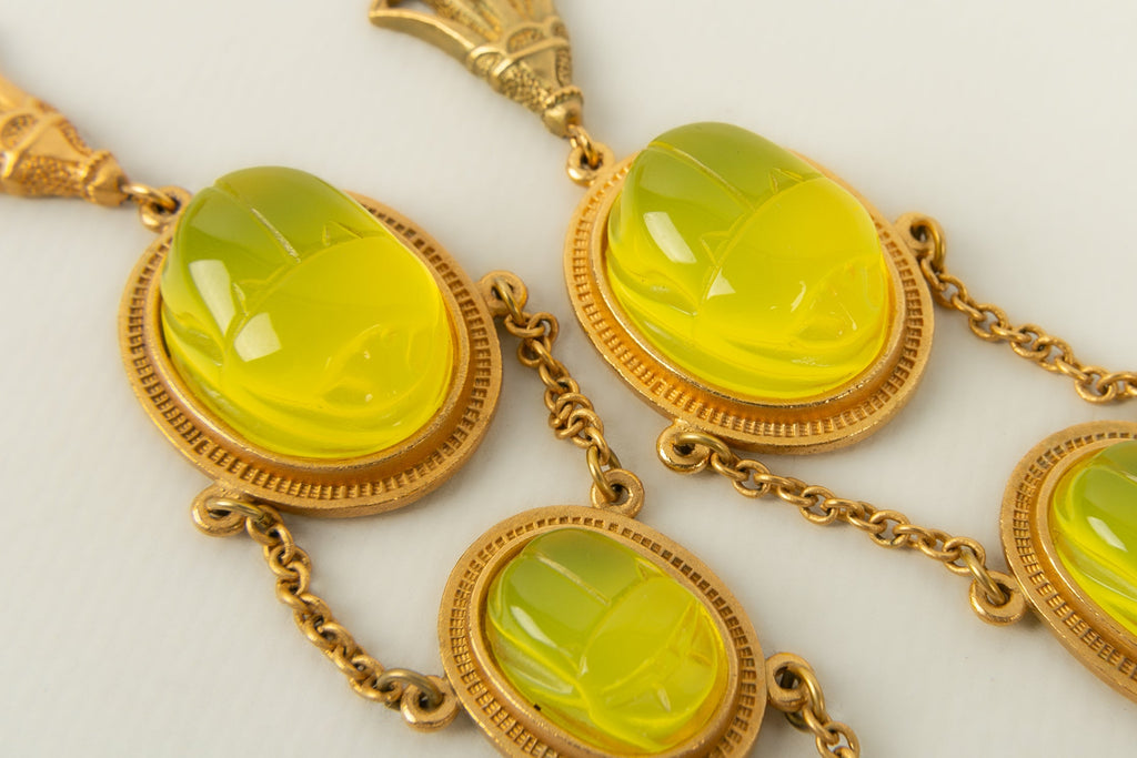 Collier / Parure ÃƒÆ’Ã¢â‚¬Â°gyptienne Christian Dior 2004