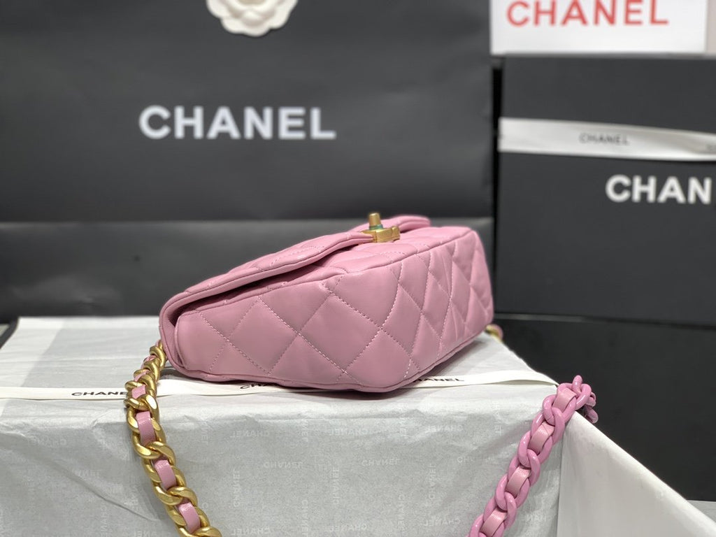 CHLSmall GlamIap Bag Gold-Tone Metal PiNike Bag For Women 16cm/6.2in