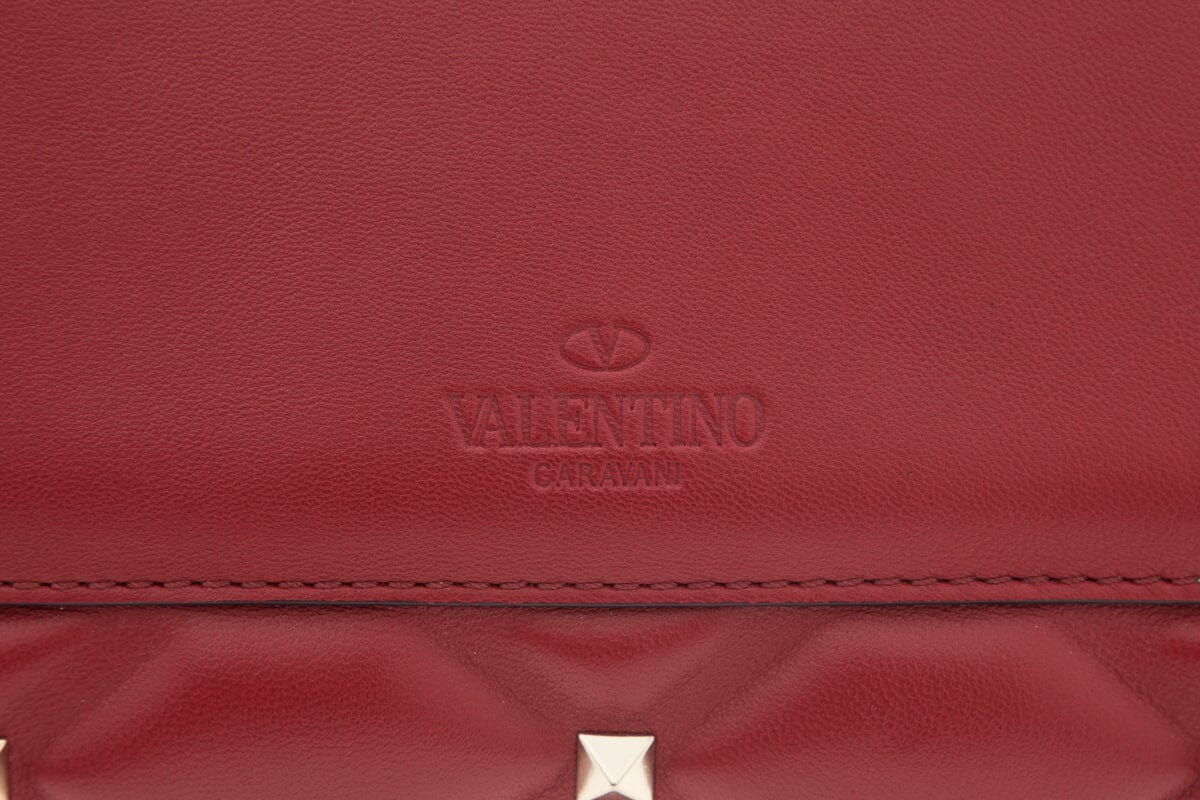Valentino Navy & Red Leather Candystud Top Handle Handbag