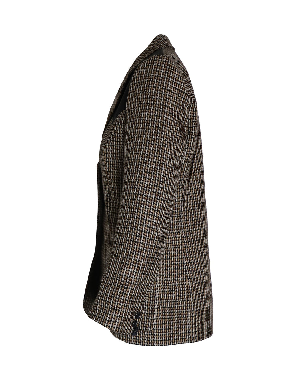 Louis Vuitton 2014 Houndstooth Print Blazer in Brown Wool