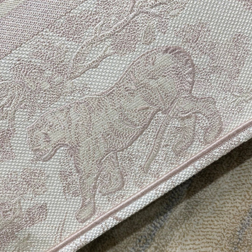 GLAMI Large Book Tote Pink Toile de Jouy Embroidery, Light Pink, For Women WomenÃ¢â‚¬â„¢s Handbags, 42cm CD M1286ZTDT_M956