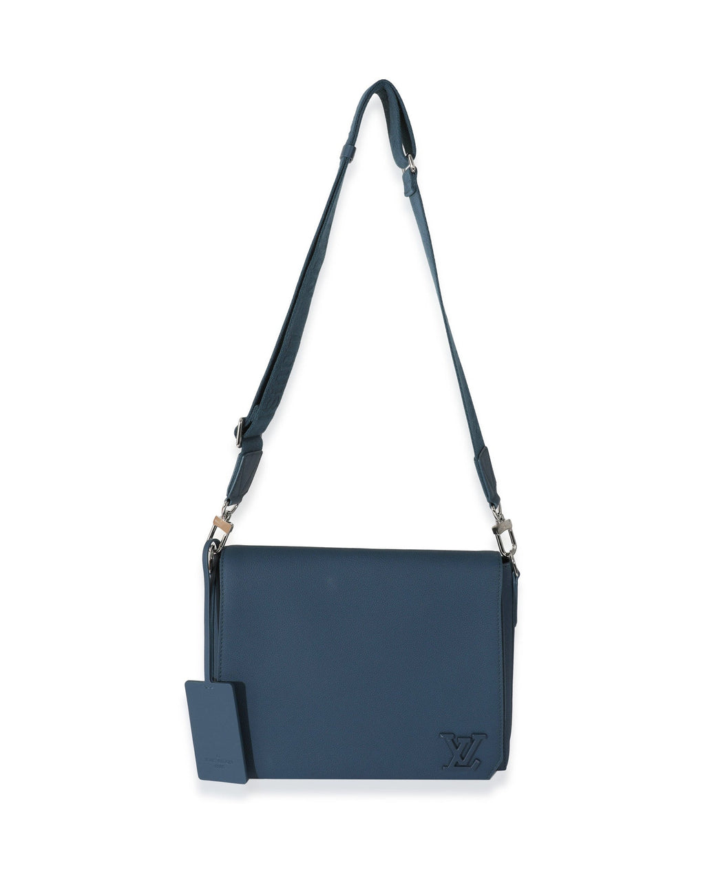 Louis Vuitton Blue Cowhide Aerogram Takeoff Messenger