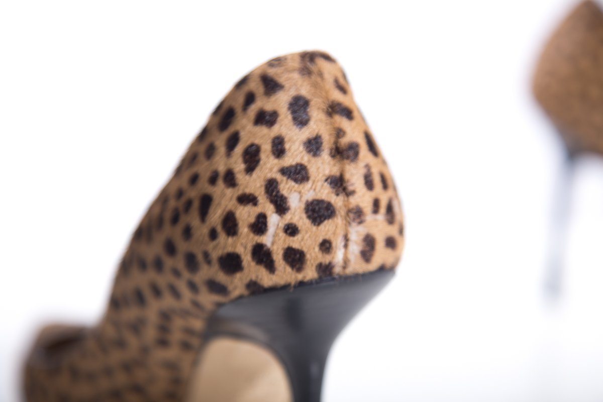 Jimmy Choo Animal Print Pony Hair Heels SZ 36.5