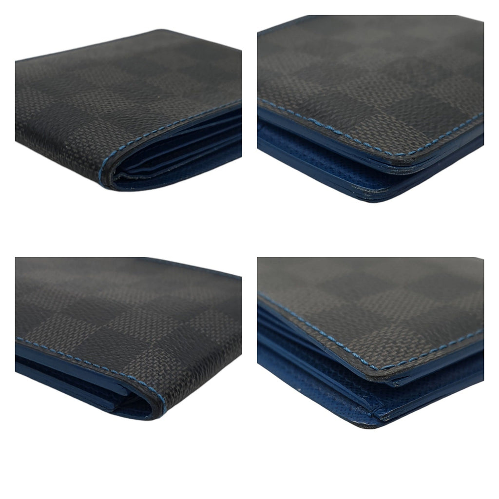 Louis Vuitton Damier Graphite Multiple Slender Bifold Wallet Blue