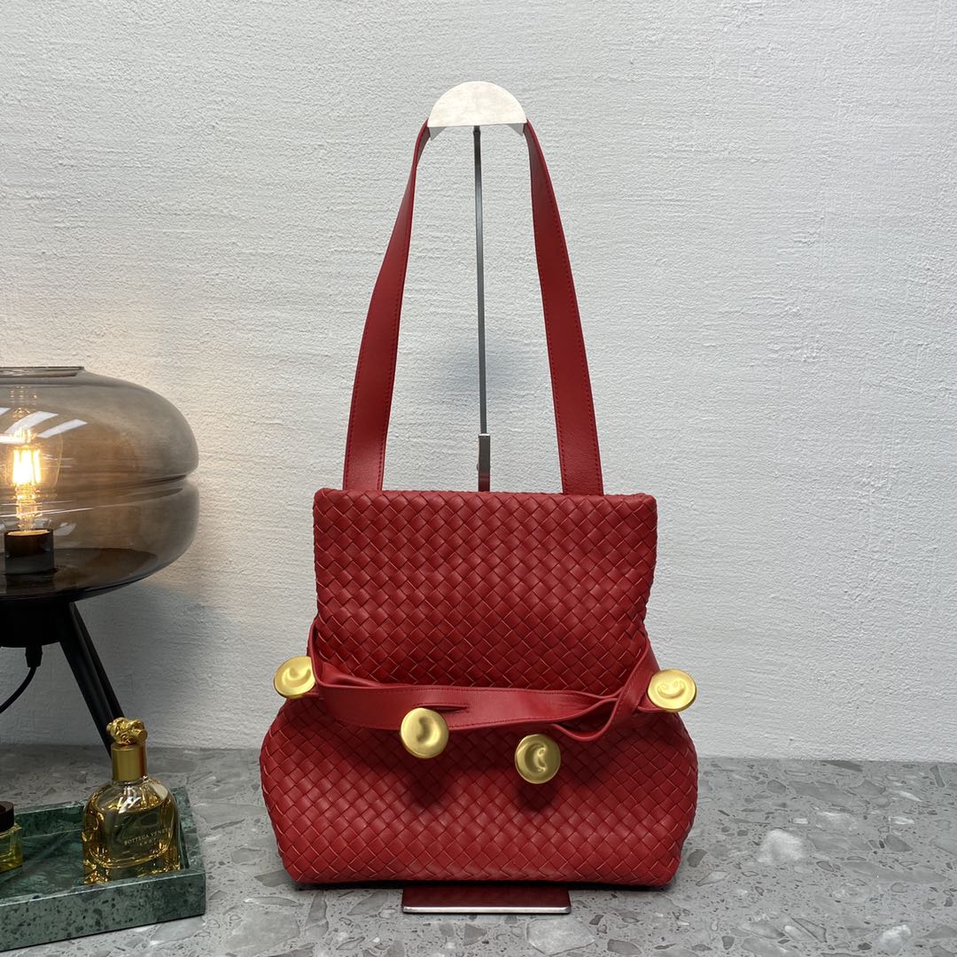 GLAMI Intrecciato Shoulder Bag Red, For Women, WomenÃƒÂ¢Ã¢â€šÂ¬Ã¢â€žÂ¢s Bags 10.2in/26cm