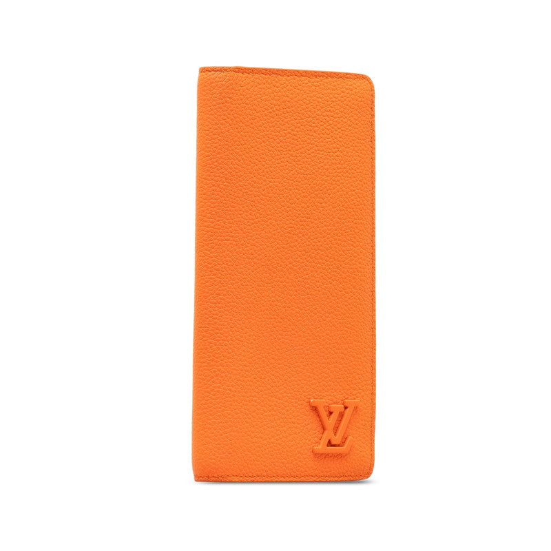 Louis Vuitton LV Aerogram Portefolio Braza Long Wallet M81153 Orange Leather   Louis Vuitton