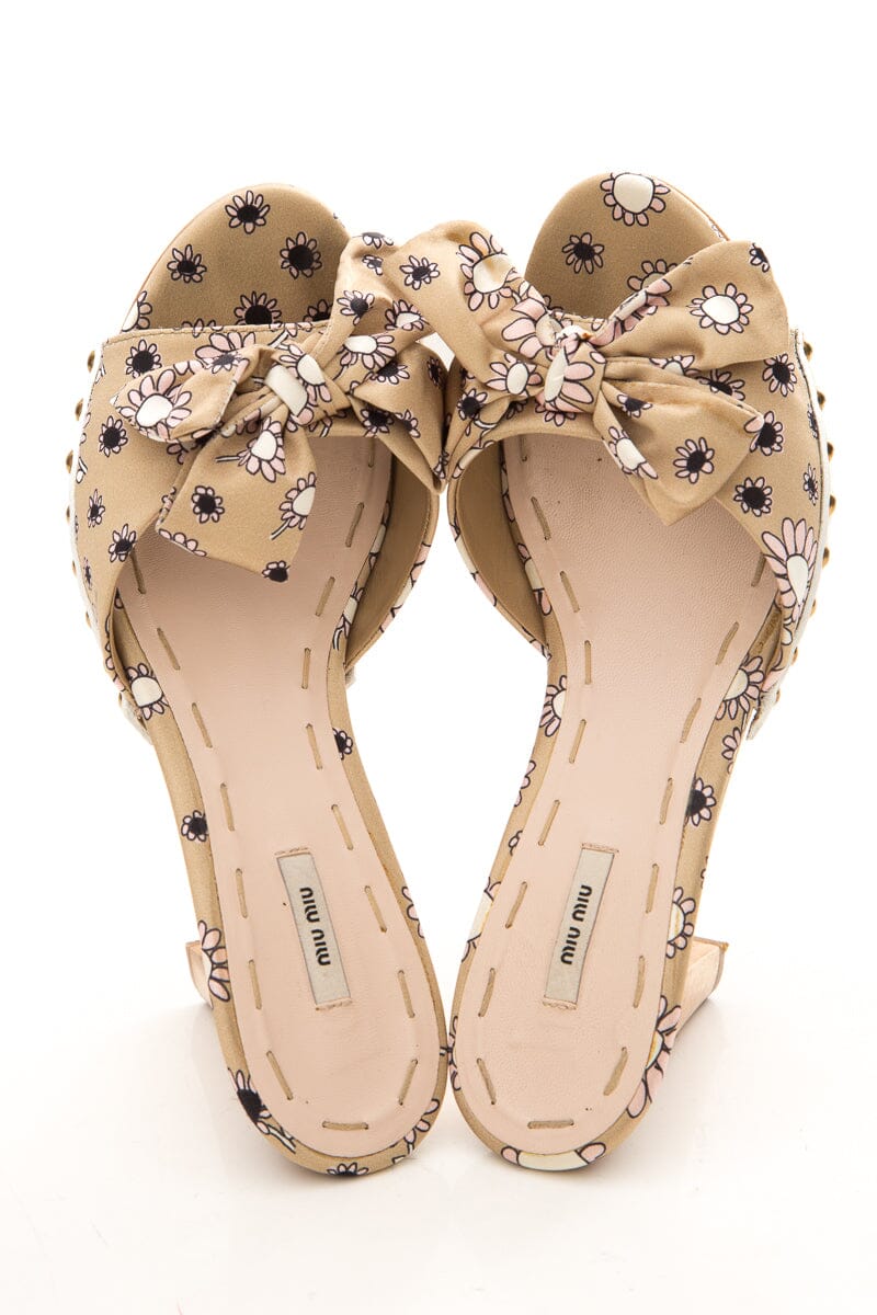 Miu Miu Multicolor Bow Sandals SZ 35.5