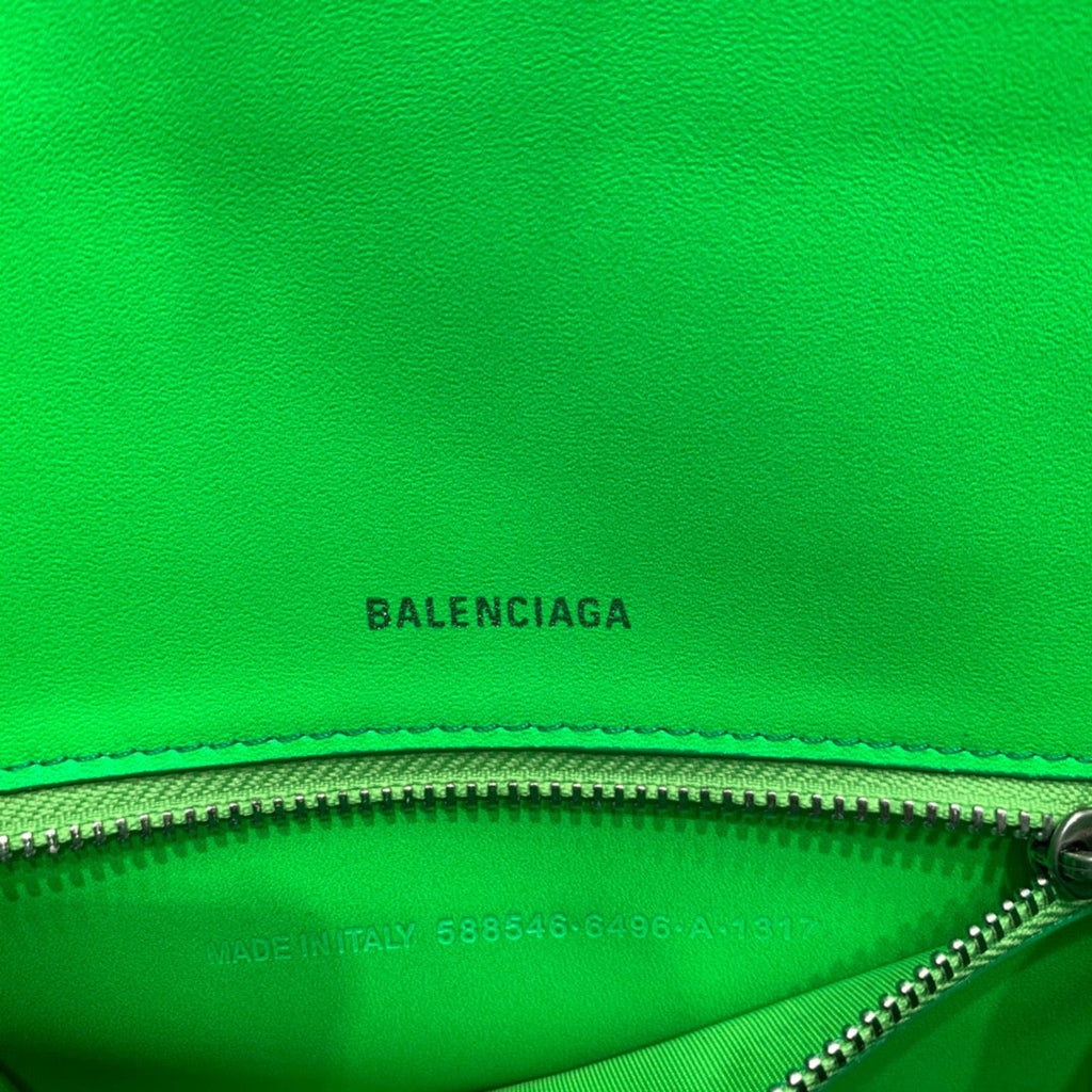 Balen Hourglass Small Handbag In Green, For Women,  Bags 9in/23cm