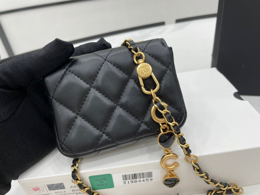 CHLMini GlamIap Bag Black For Women Bags 3.5in/9cm