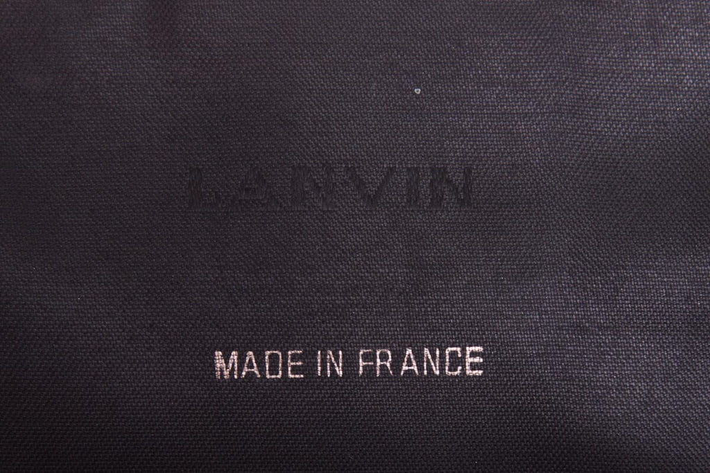Lanvin Vintage Black Aged Leather Shoulder Bag
