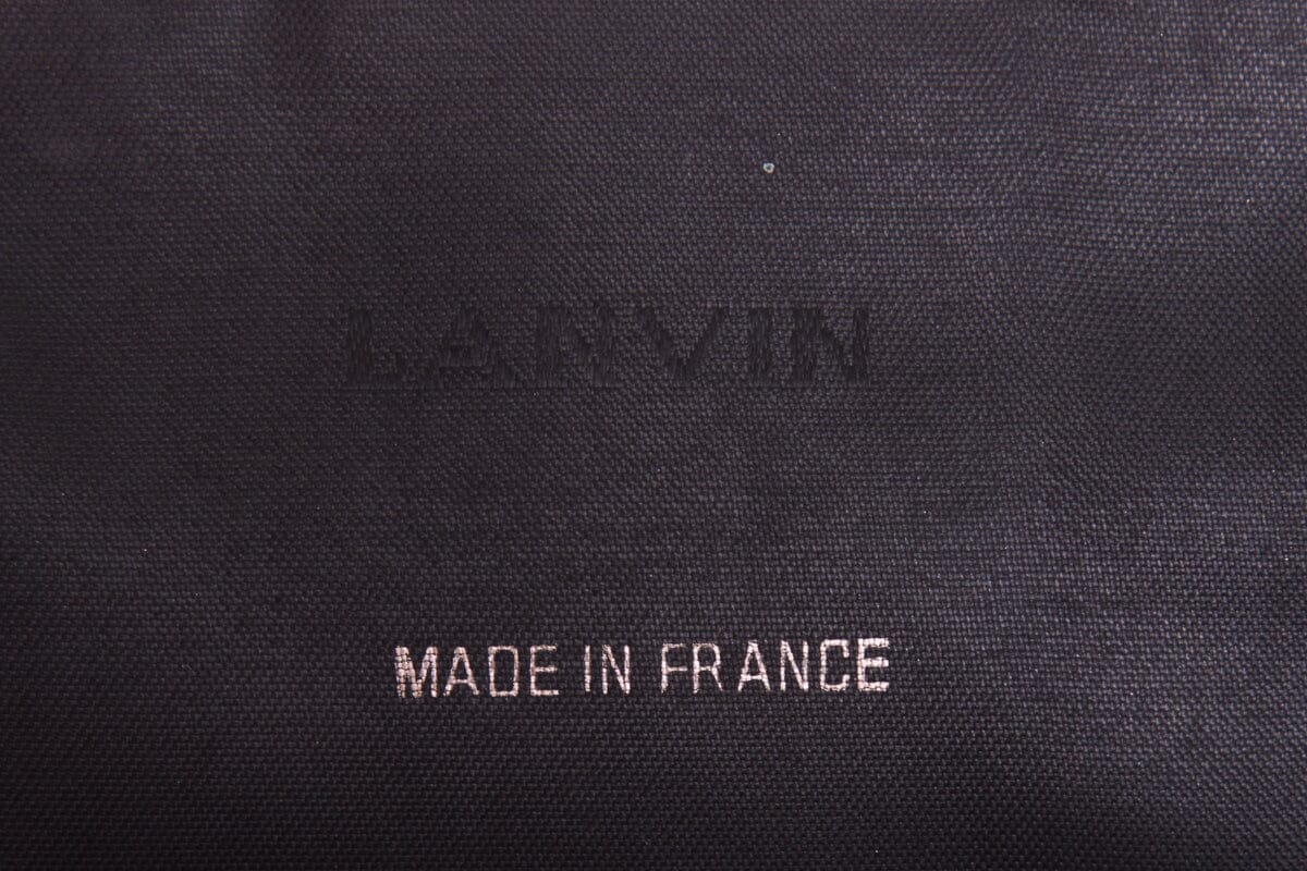 Lanvin Vintage Black Aged Leather Shoulder Bag