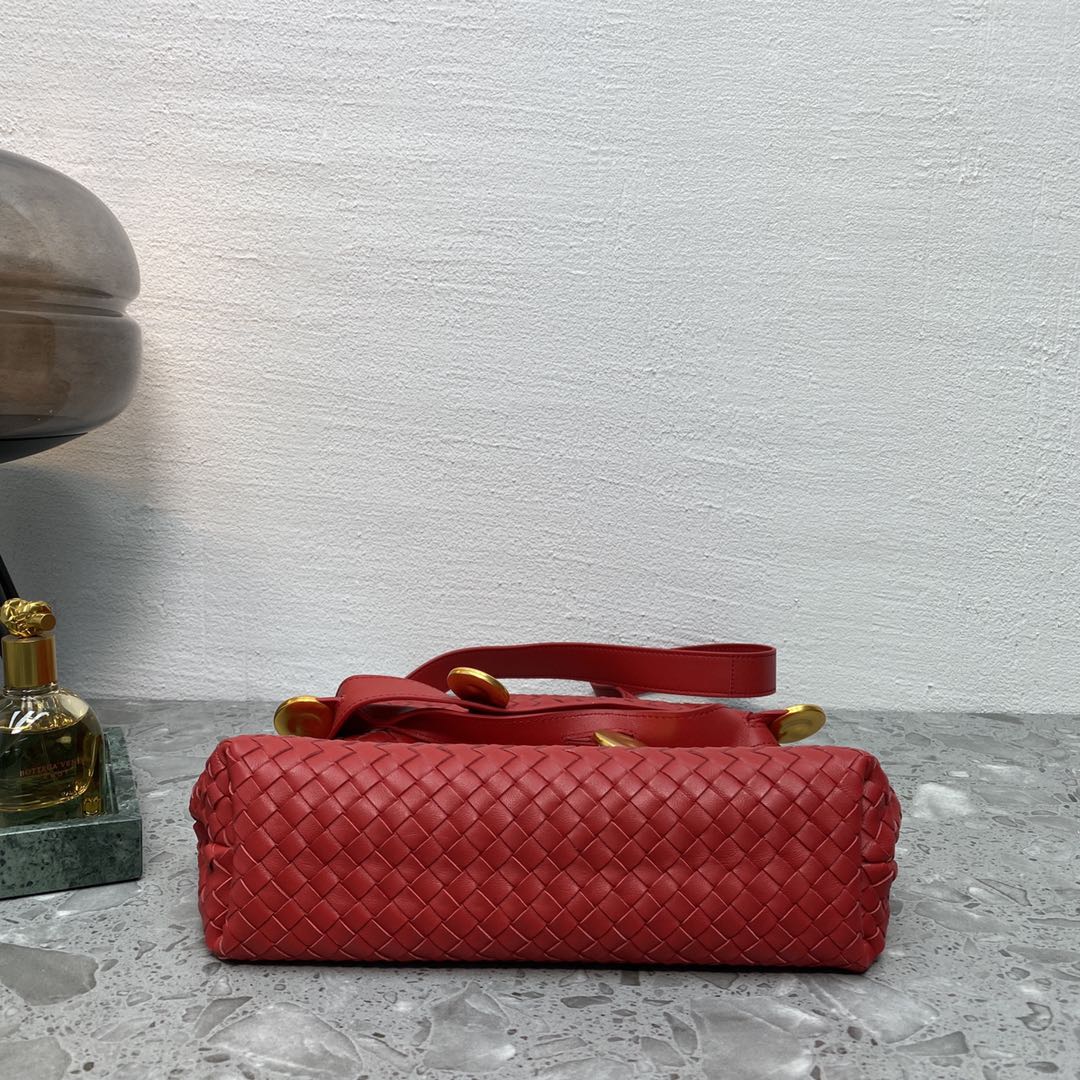 GLAMI Intrecciato Shoulder Bag Red, For Women, WomenÃƒÂ¢Ã¢â€šÂ¬Ã¢â€žÂ¢s Bags 10.2in/26cm