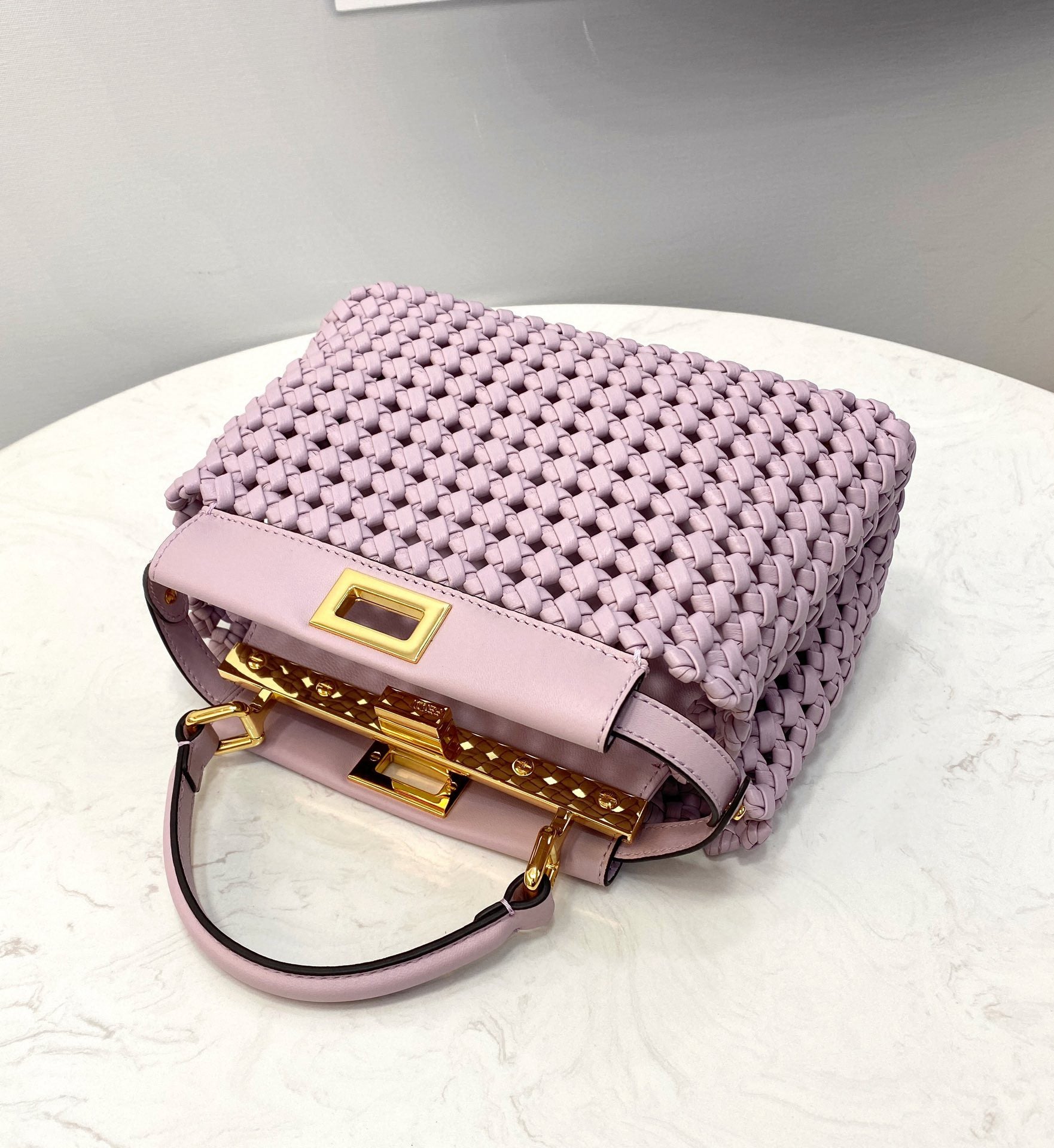 FI GlamI Mini Purple Braided Bag For Woman 18cm/7in