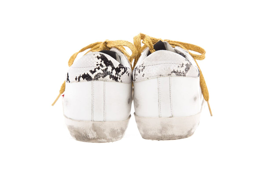 Golden Goose White & Red Sneakers SZ 37