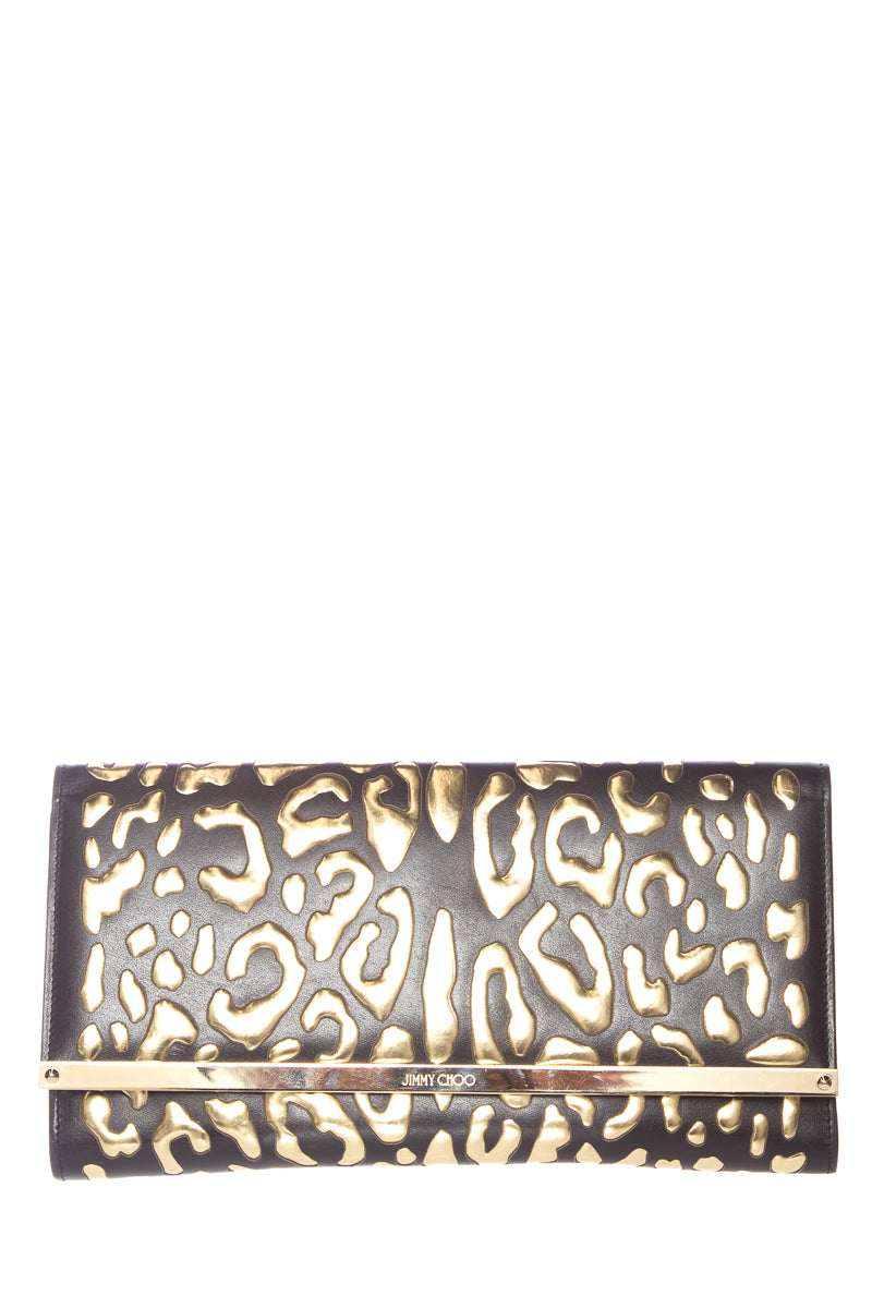 Jimmy Choo Black and Gold Evening Bag