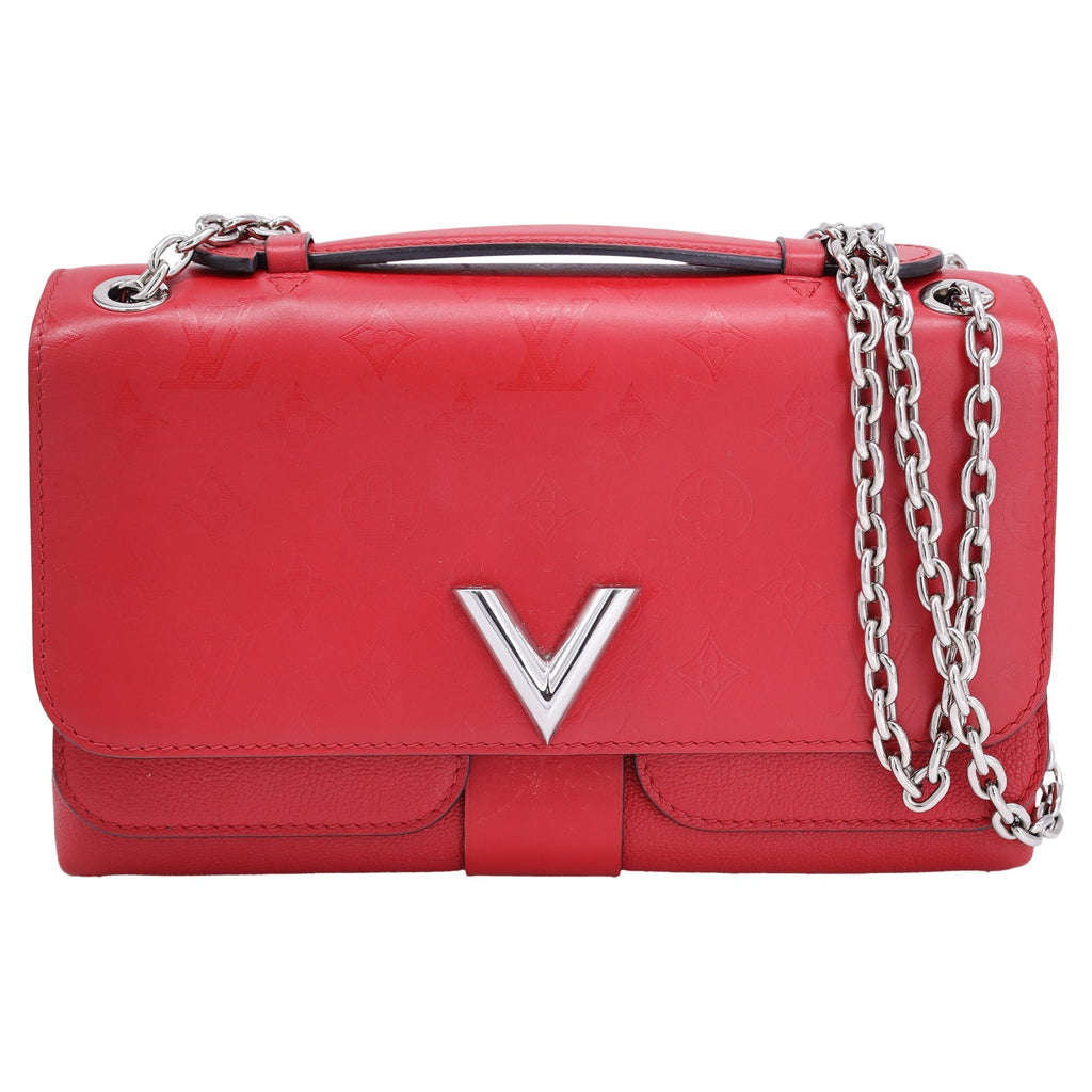 Louis Vuitton Rubis Monogram Very Chain Shoulder Bag in  Red Calfskin Leather