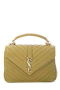 Saint Laurent Green College Chain Quilted Handbag