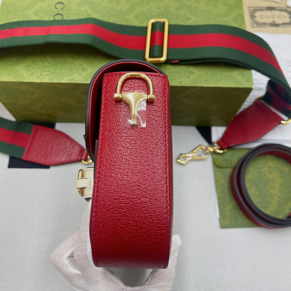 Glami x AGLAMIdas Horsebit 1955 Mini Bag Red For Women, Women’s Bags 8.1in/21cm Glami 658574 U3ZGLAMI 6563