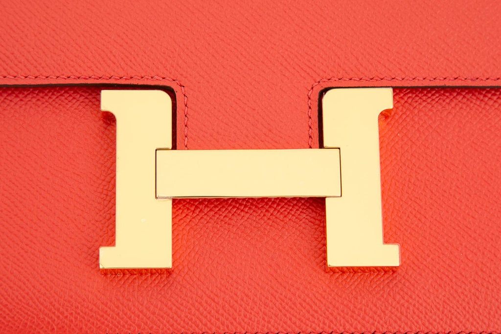 HermÃƒÆ’Ã‚Â¨s Rose Jaipur Epsom Leather 24 cm Constance