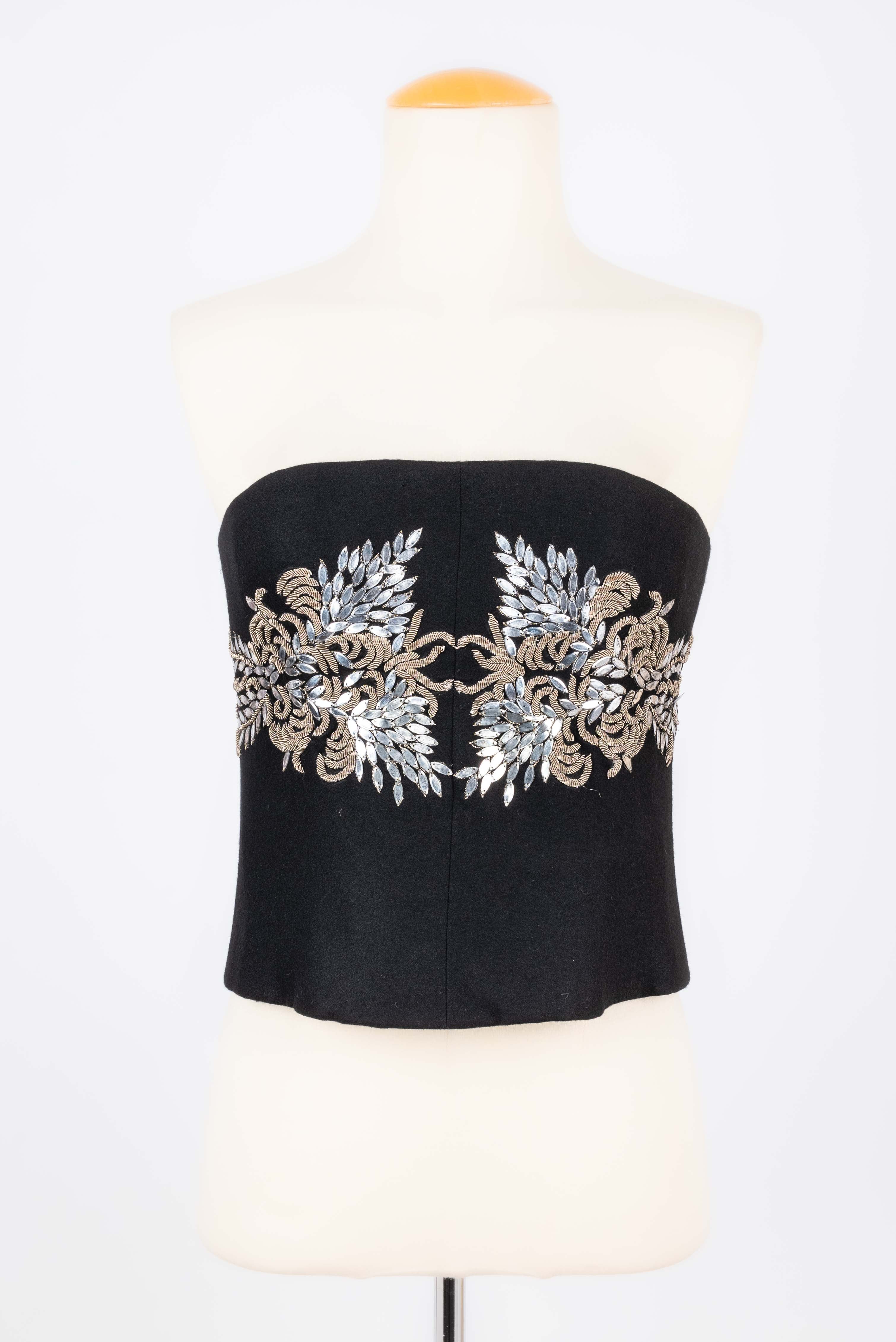 Haut / bustier en laine brodÃƒÆ’Ã‚Â©e Anouska Hempel