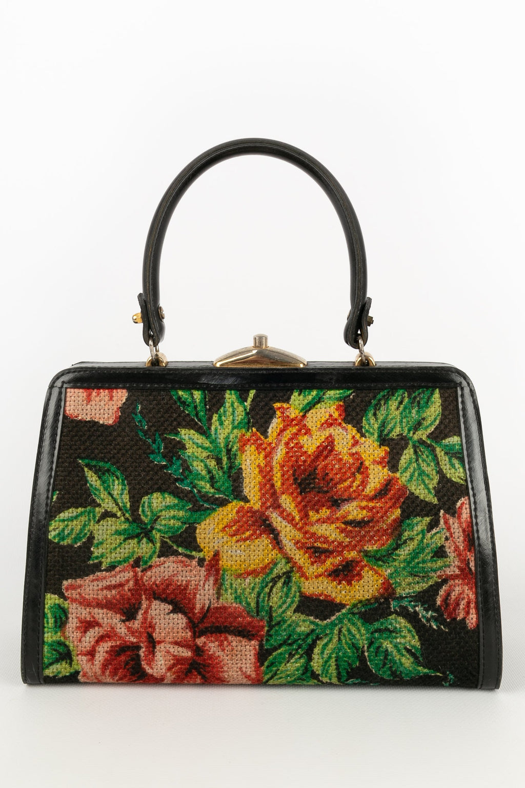 Sac en cuir et canevas