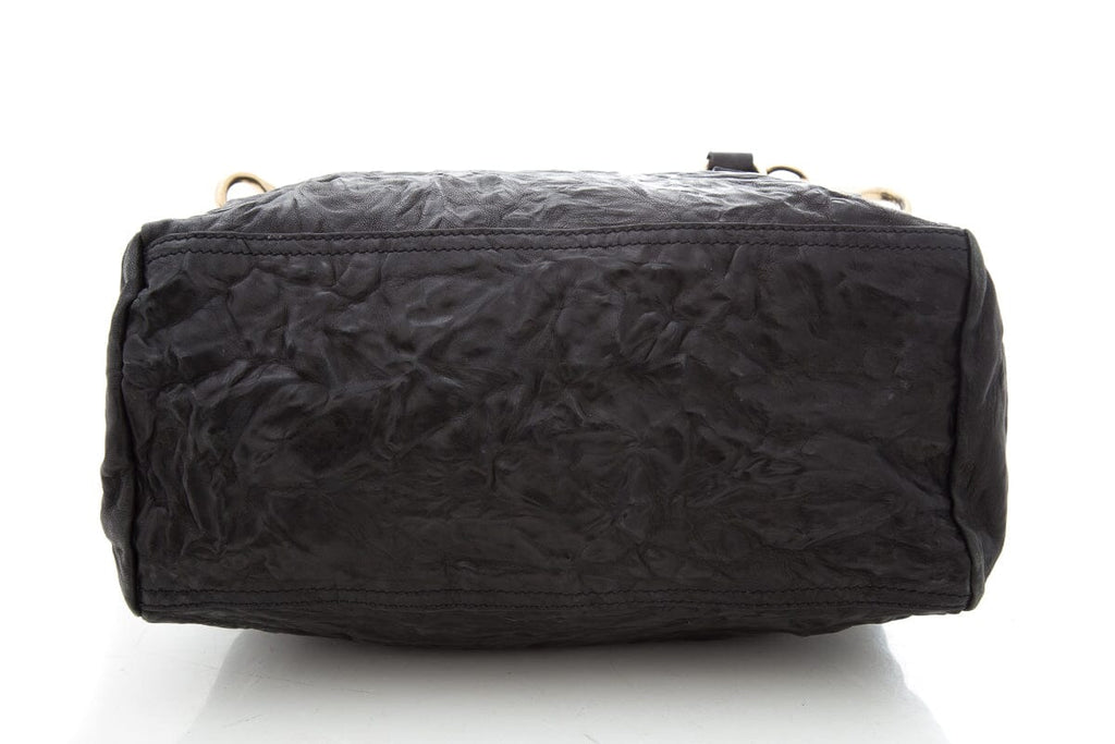 Givenchy "Pandora"  Medium Black Tumbled Leather Cross-Body