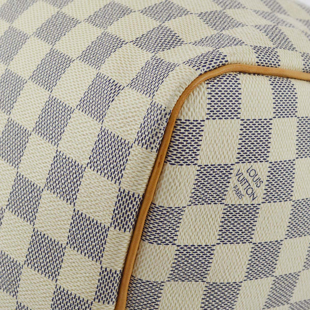 Louis Vuitton Damier Azur Keepall Bandouliere 55 Duffle Bag N41429