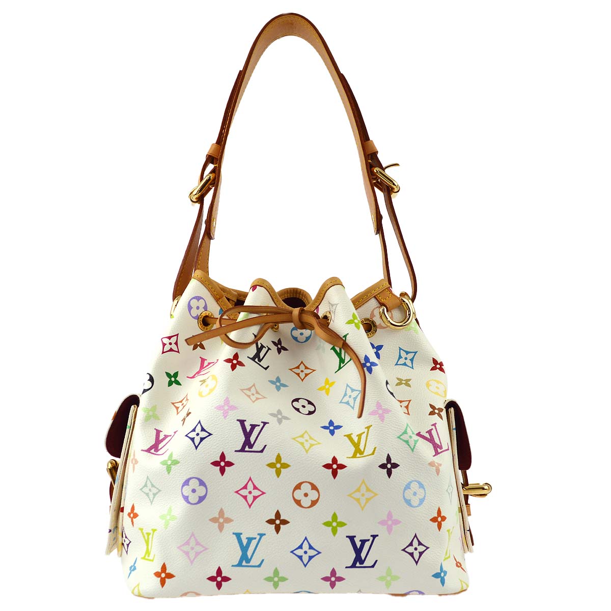 Louis Vuitton White Monogram Multicolor Petite Noe Bag M42229