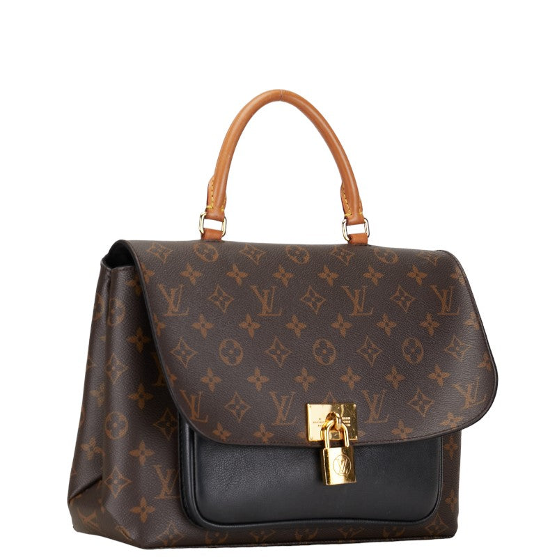 Louis Vuitton Monogram Marinian Handbag 2WAY M44259 Brown Noir PVC Leather  Louis Vuitton