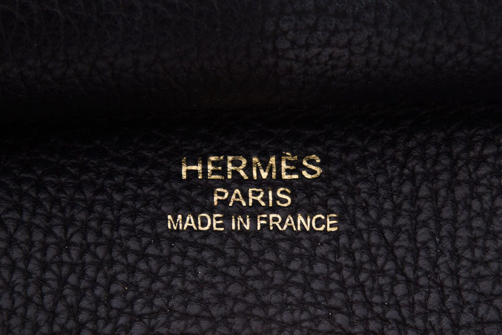 HermÃƒÆ’Ã‚Â¨s 2018  Noir Clemence 35cm Birkin Handbag W/ Gold HW