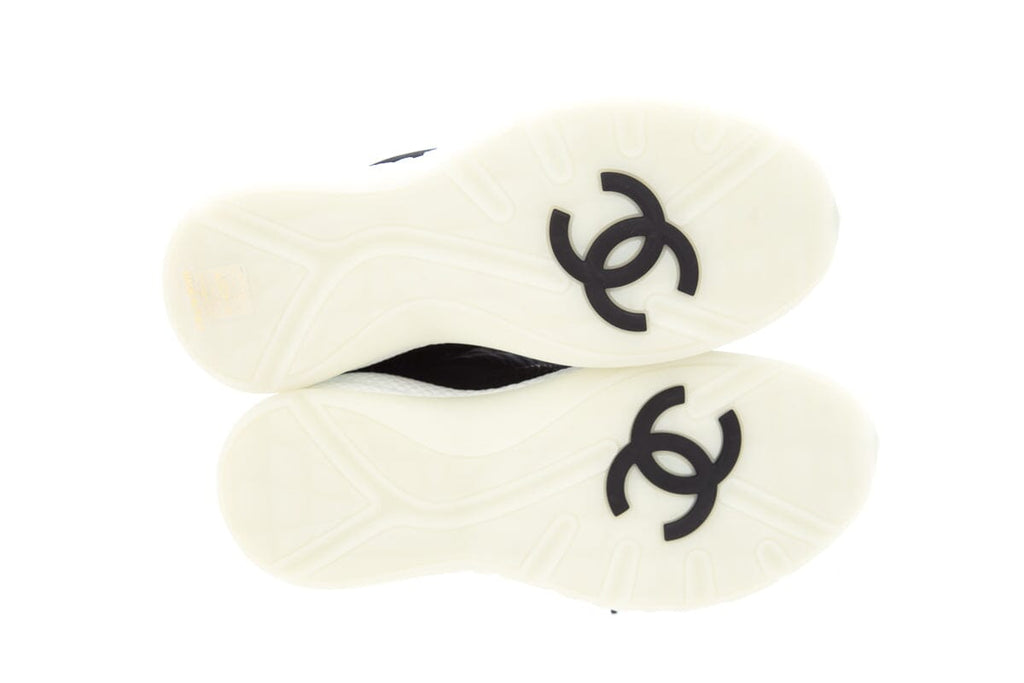 Chanel Black Nylon & Suede Snow Booties SZ 37.5