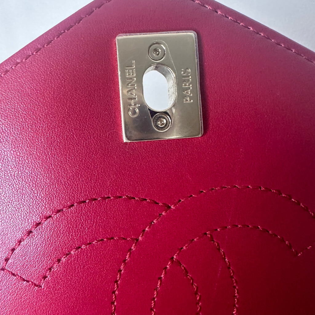 CHANEL Chevron Quilited Red Bag