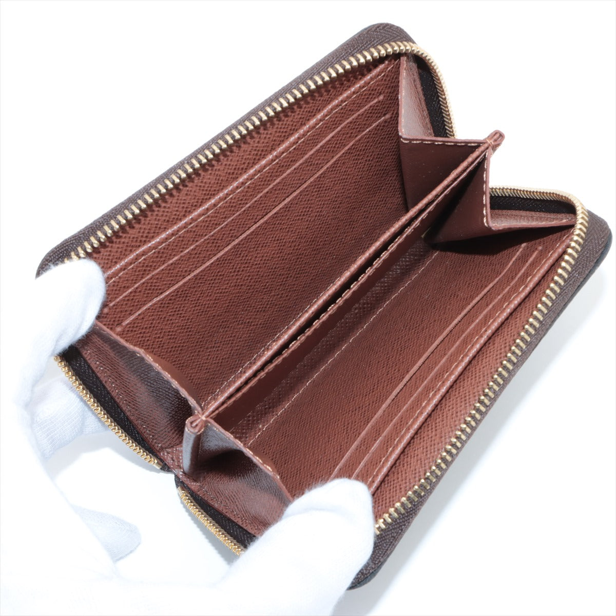 Louis Vuitton Monogram Zippy Coin Pass M60067 Brown Coin Case