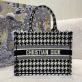 GLAMI MeGLAMIum Book Tote Black Macro Houndstooth Embroidery, Blue, For Women WomenÃ¢â‚¬â„¢s Handbags, Shoulder Bags, 36cm CD M1296ZTQT_M911