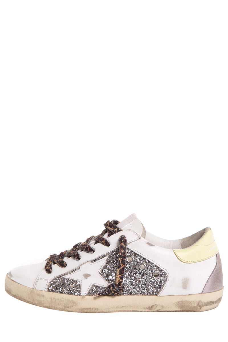 Golden Goose White & Yellow Sneakers SZ 39