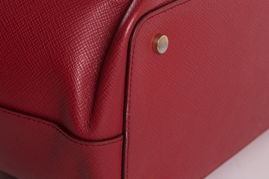 Smythson Red Panama Ciappa East West Tote