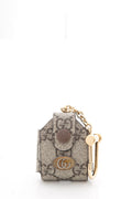 Gucci Monogram Logo Airpod Holder Keychain NWT