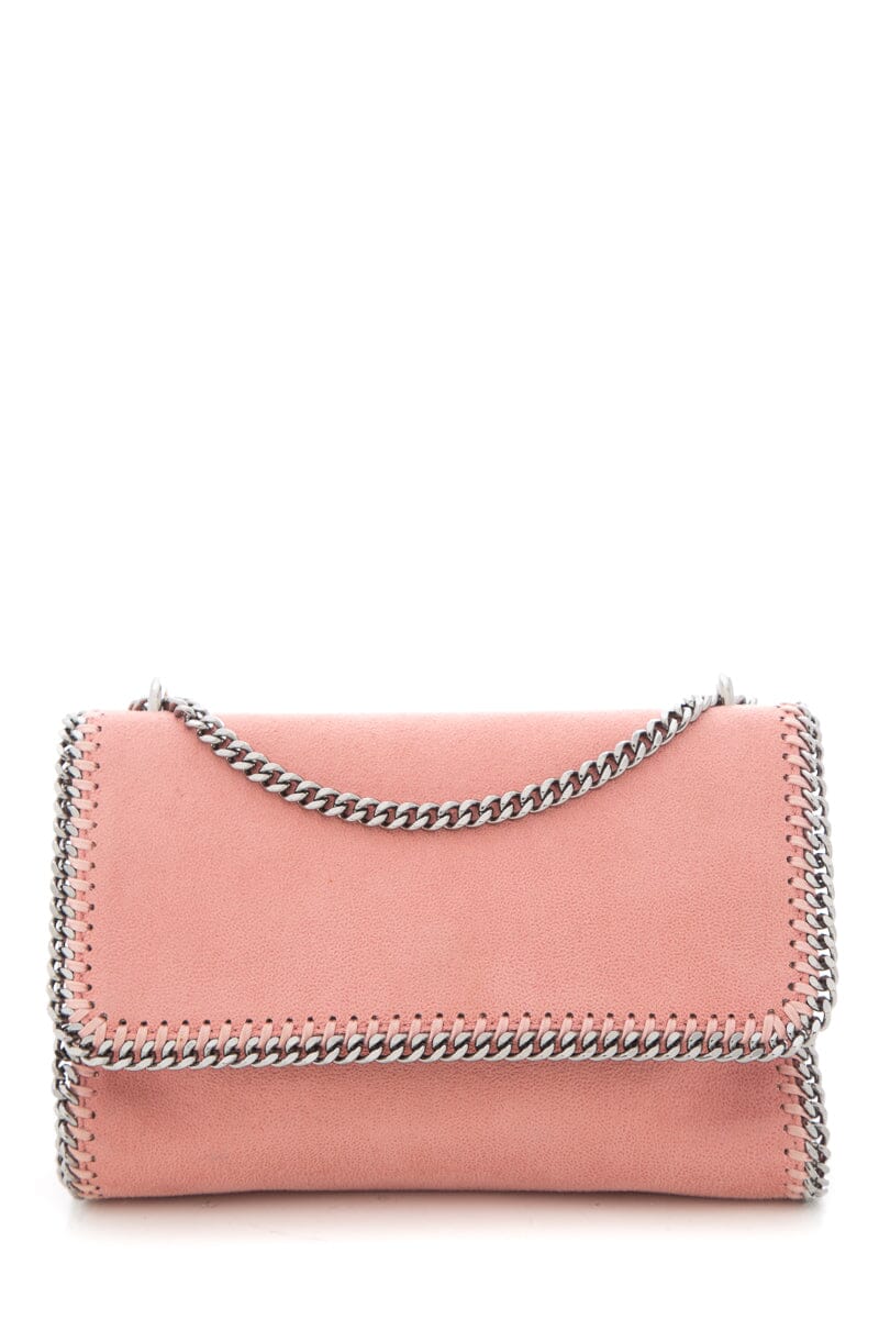 Stella McCartney Pink Chain Link Faux Suede Cross-Body