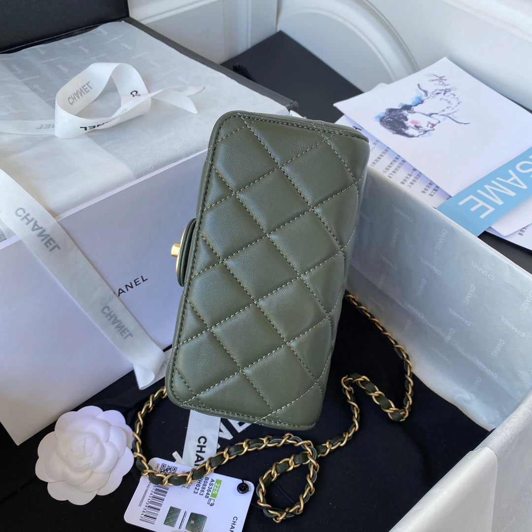 CHLMini GlamIap Bag Dark Green For Women Bags 6.7in/17cm