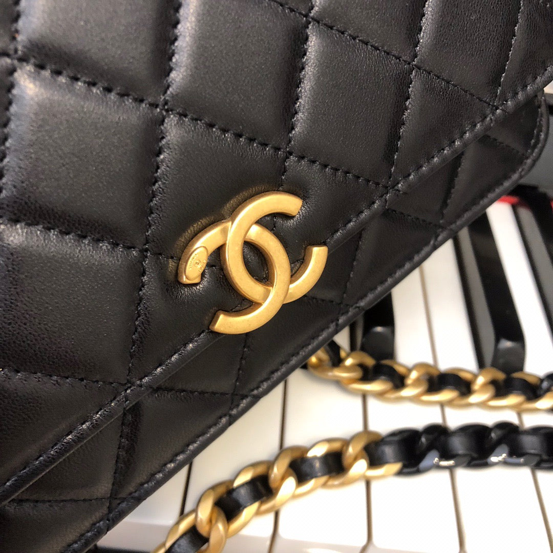 CHLOriginal Small Classic Flap Bag Gold Hardware Black For Women, Women’s Handbags, Shoulder Bags 7.5in/19cm AP33814