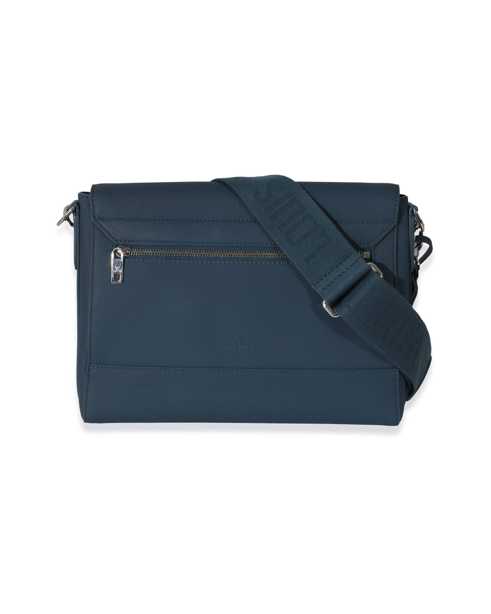 Louis Vuitton Blue Cowhide Aerogram Takeoff Messenger