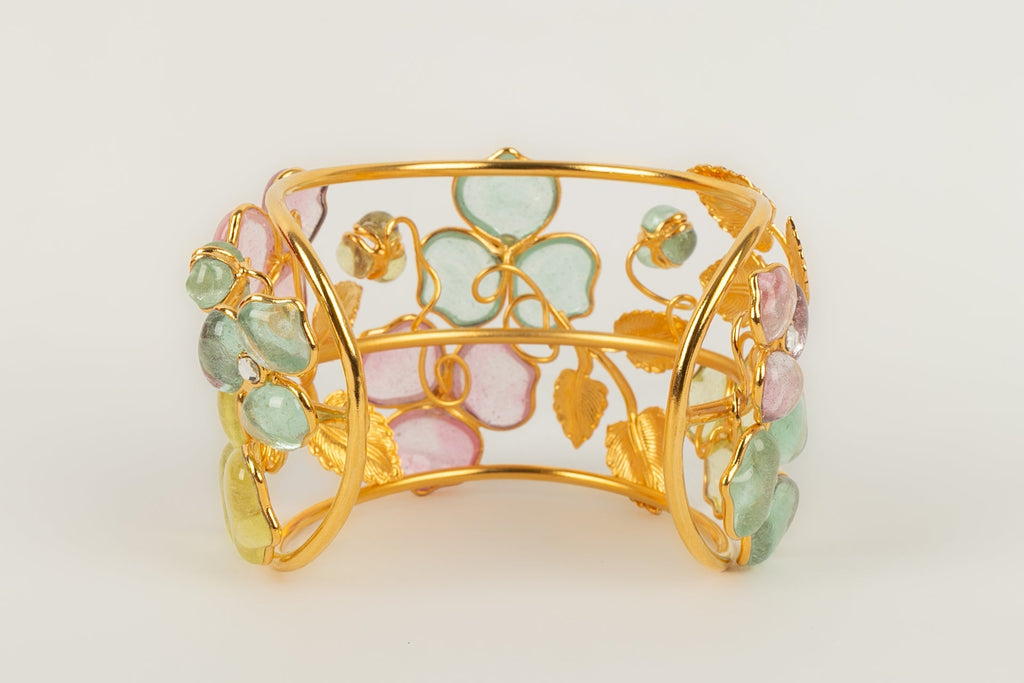 Bracelet manchette fleurs Augustine
