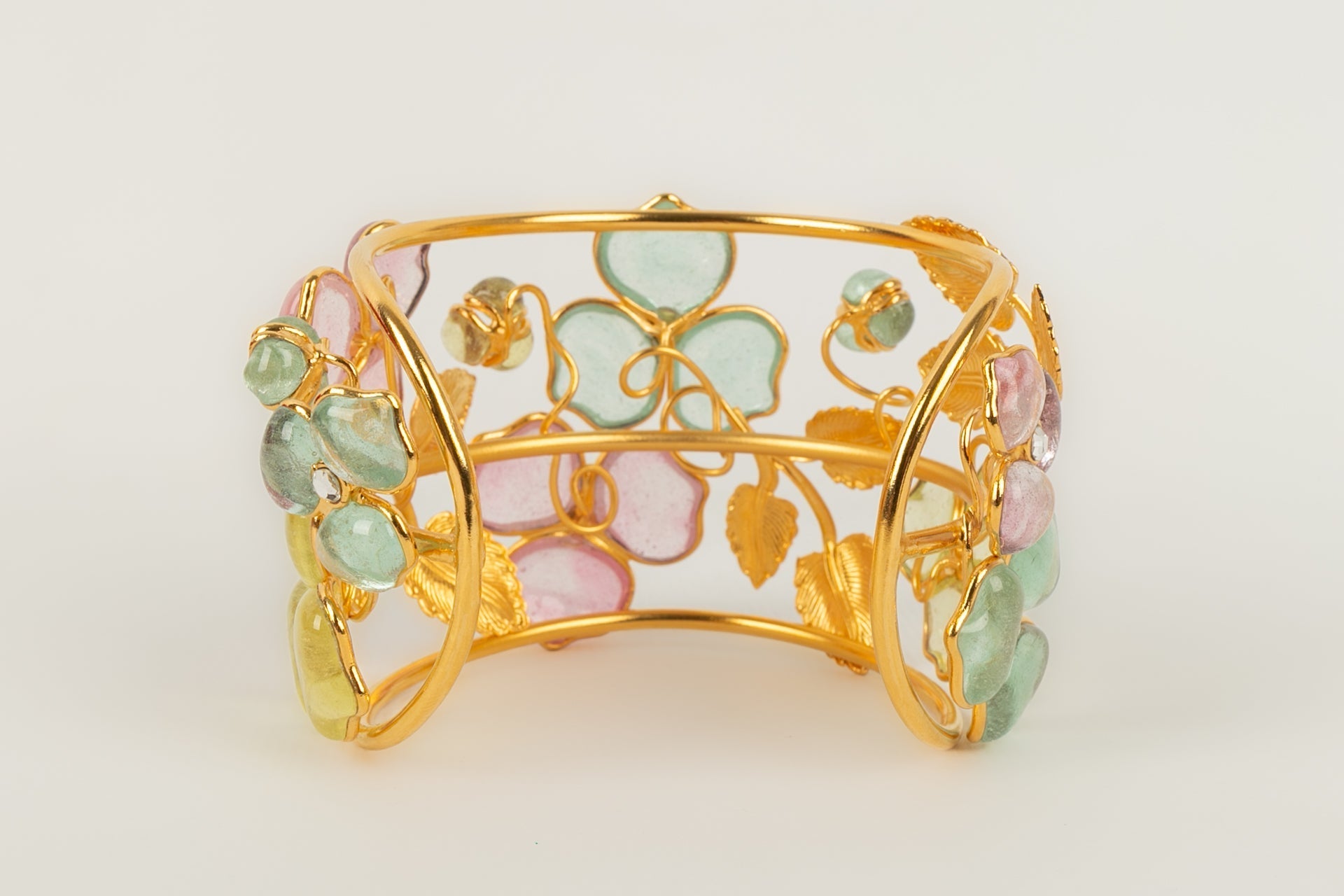 Bracelet manchette fleurs Augustine