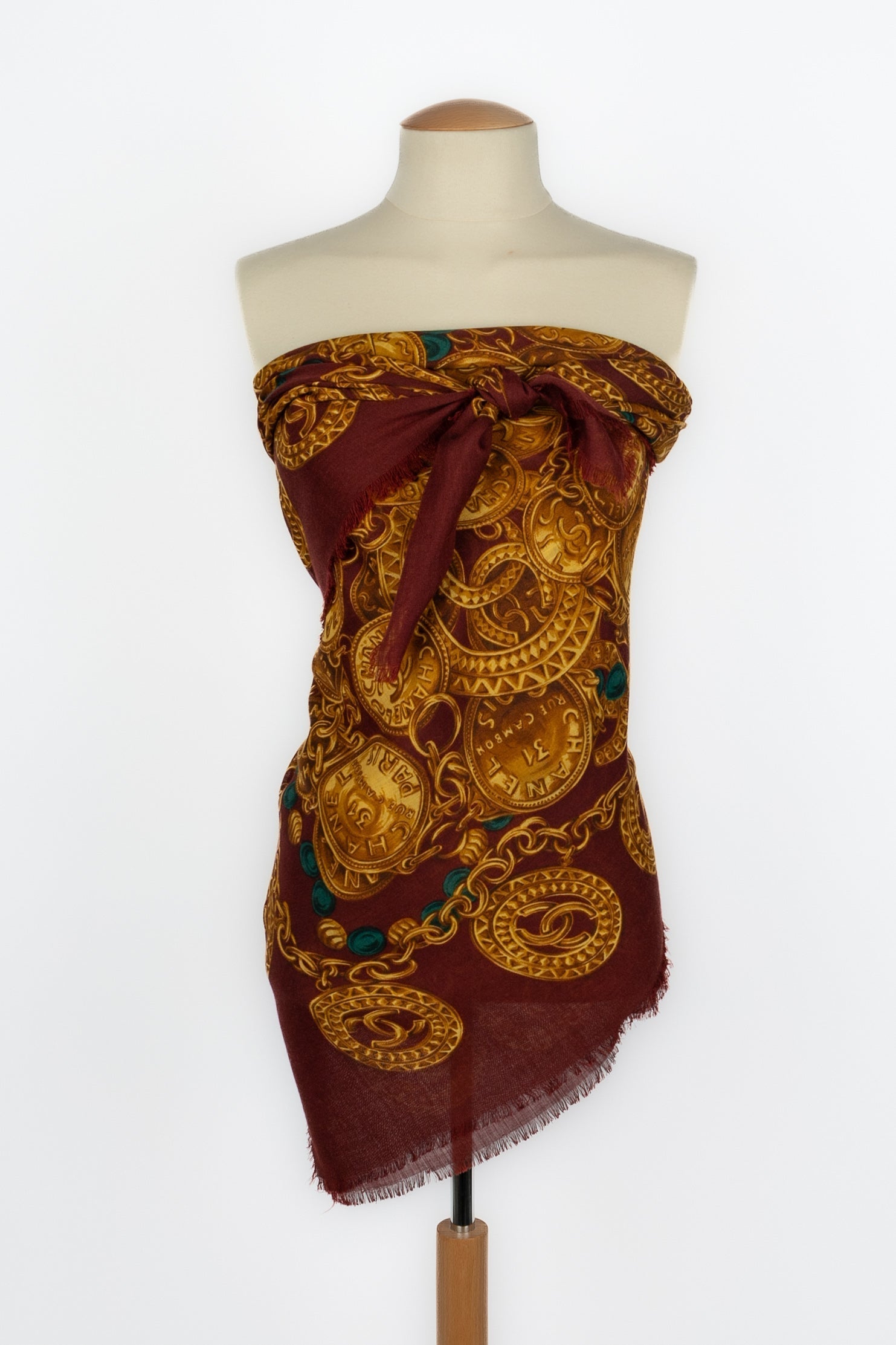 Foulard cachemire et soie Chanel